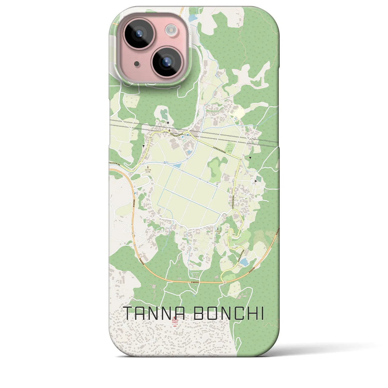 【丹那盆地(静岡県)】地図柄iPhoneケース(バックカバータイプ)