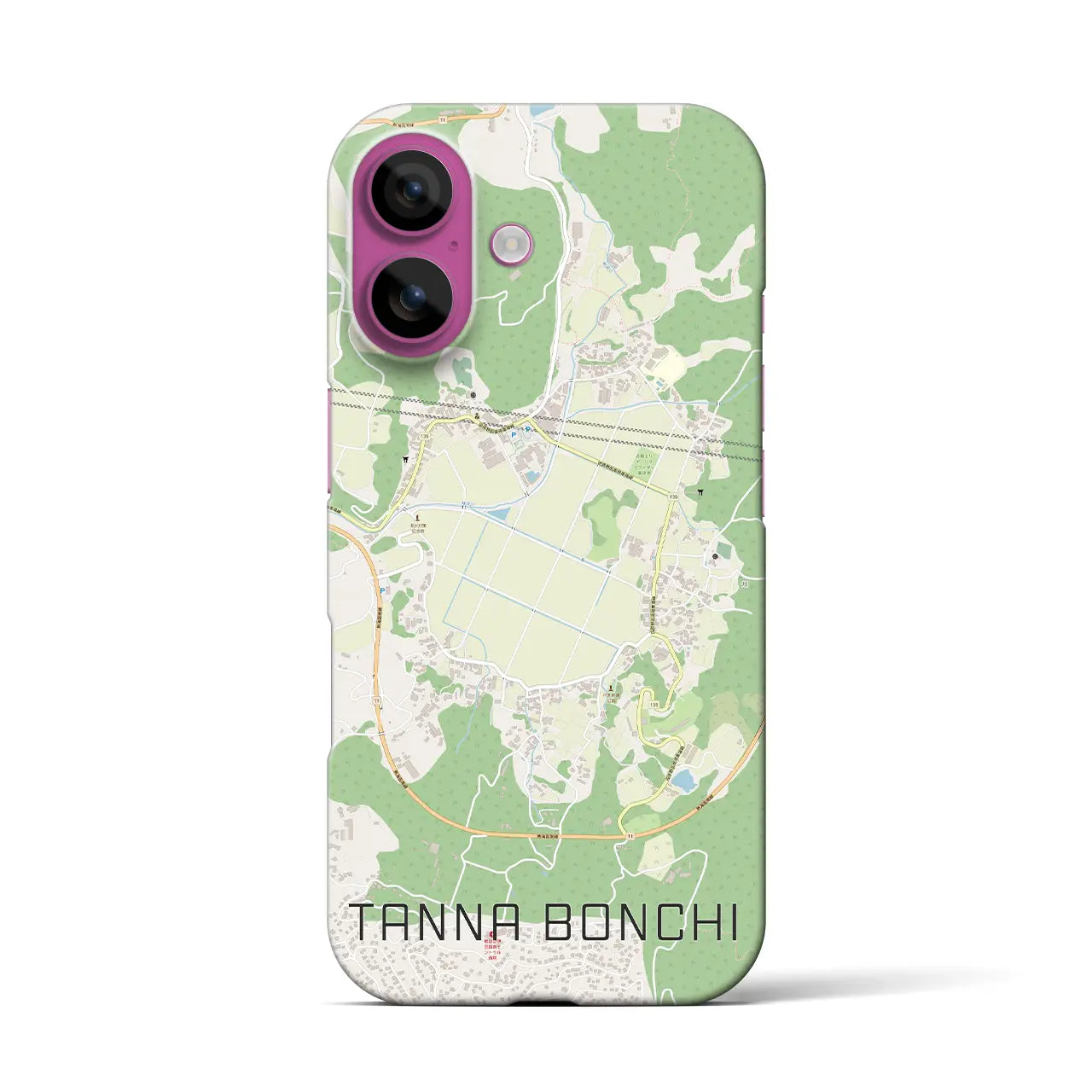 【丹那盆地(静岡県)】地図柄iPhoneケース(バックカバータイプ)