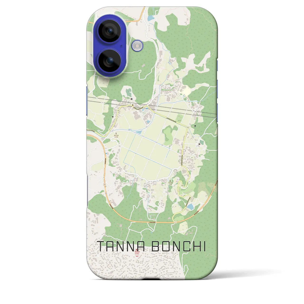 【丹那盆地(静岡県)】地図柄iPhoneケース(バックカバータイプ)ナチュラル・iPhone 16 Pro Max 用