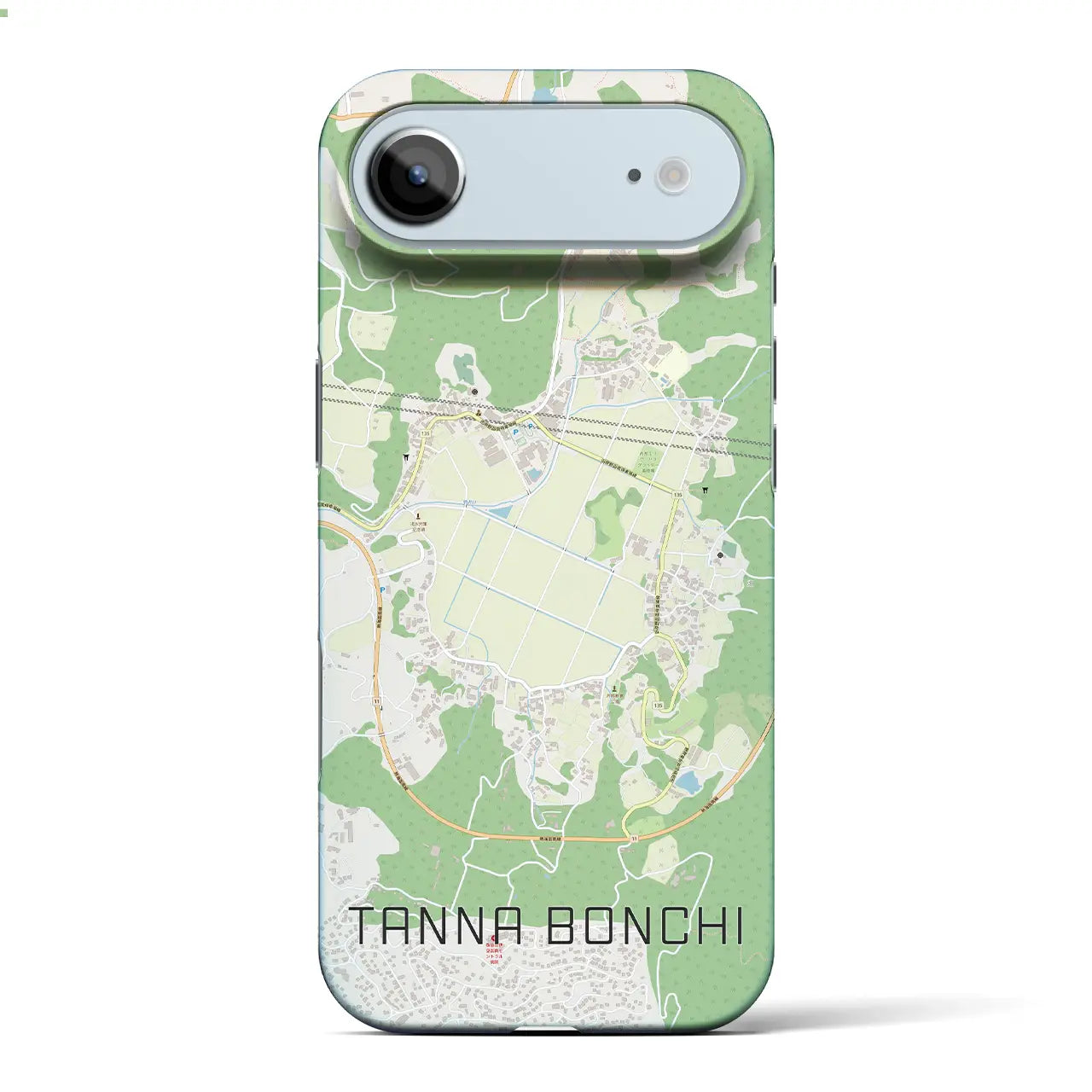 【丹那盆地(静岡県)】地図柄iPhoneケース(バックカバータイプ)ブラック・iPhone 17 Pro Max 用