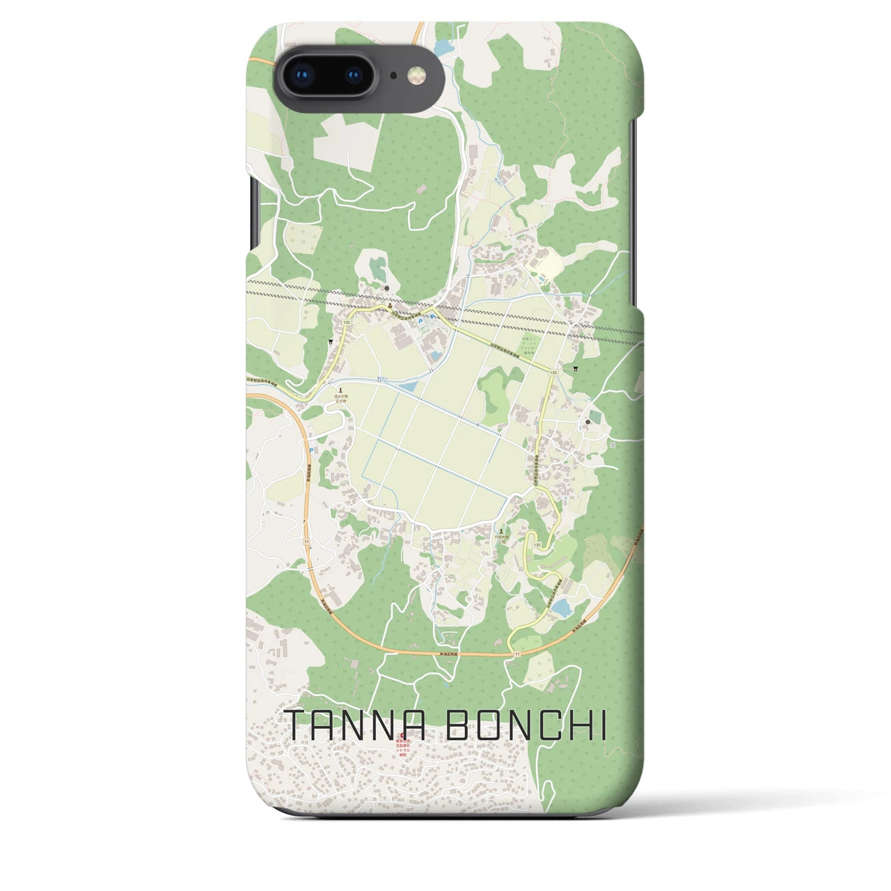 【丹那盆地(静岡県)】地図柄iPhoneケース(バックカバータイプ)