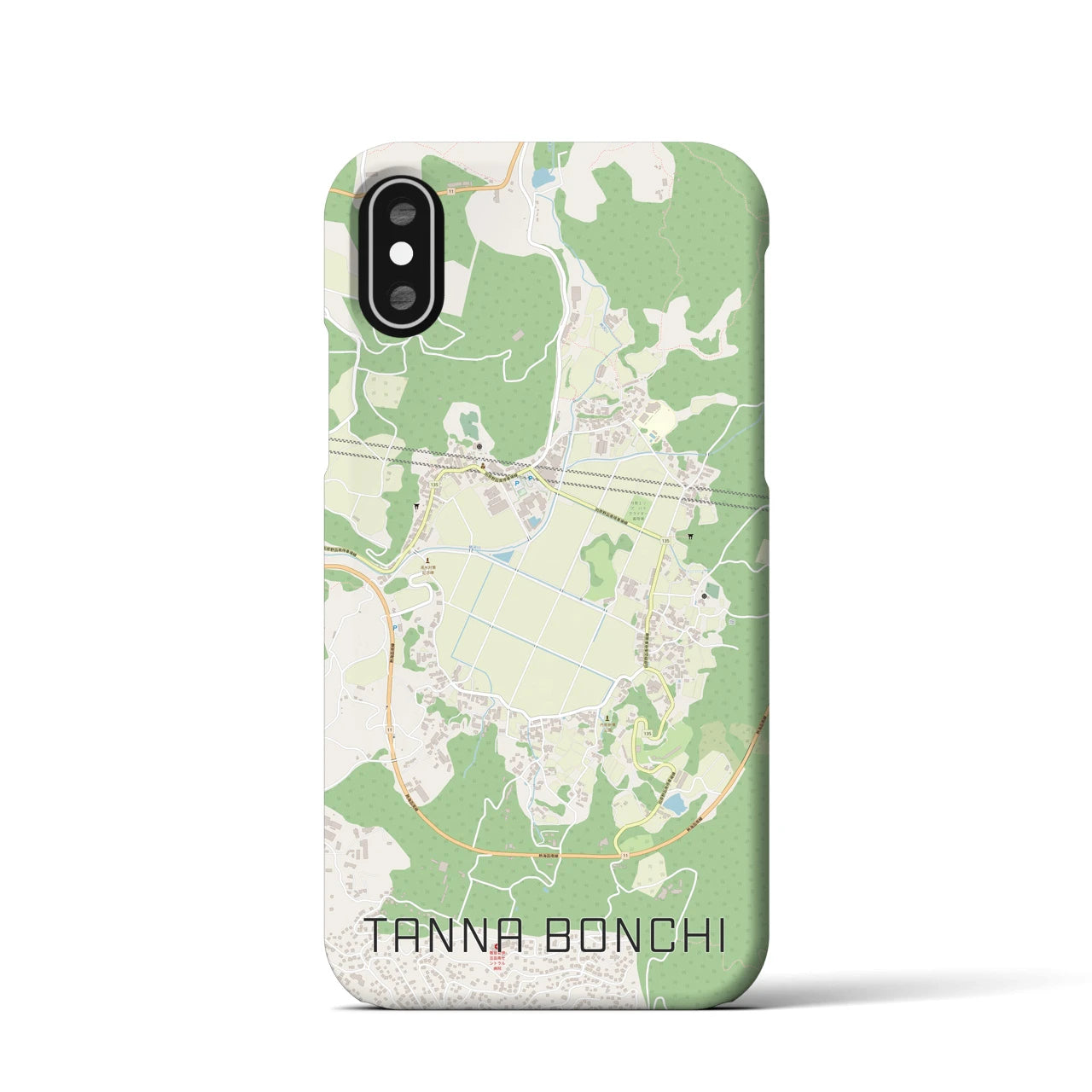 【丹那盆地(静岡県)】地図柄iPhoneケース(バックカバータイプ)