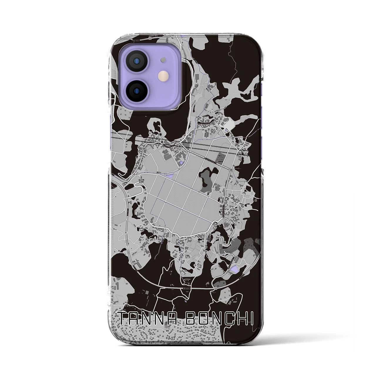 【丹那盆地(静岡県)】地図柄iPhoneケース(クリアタイプ)