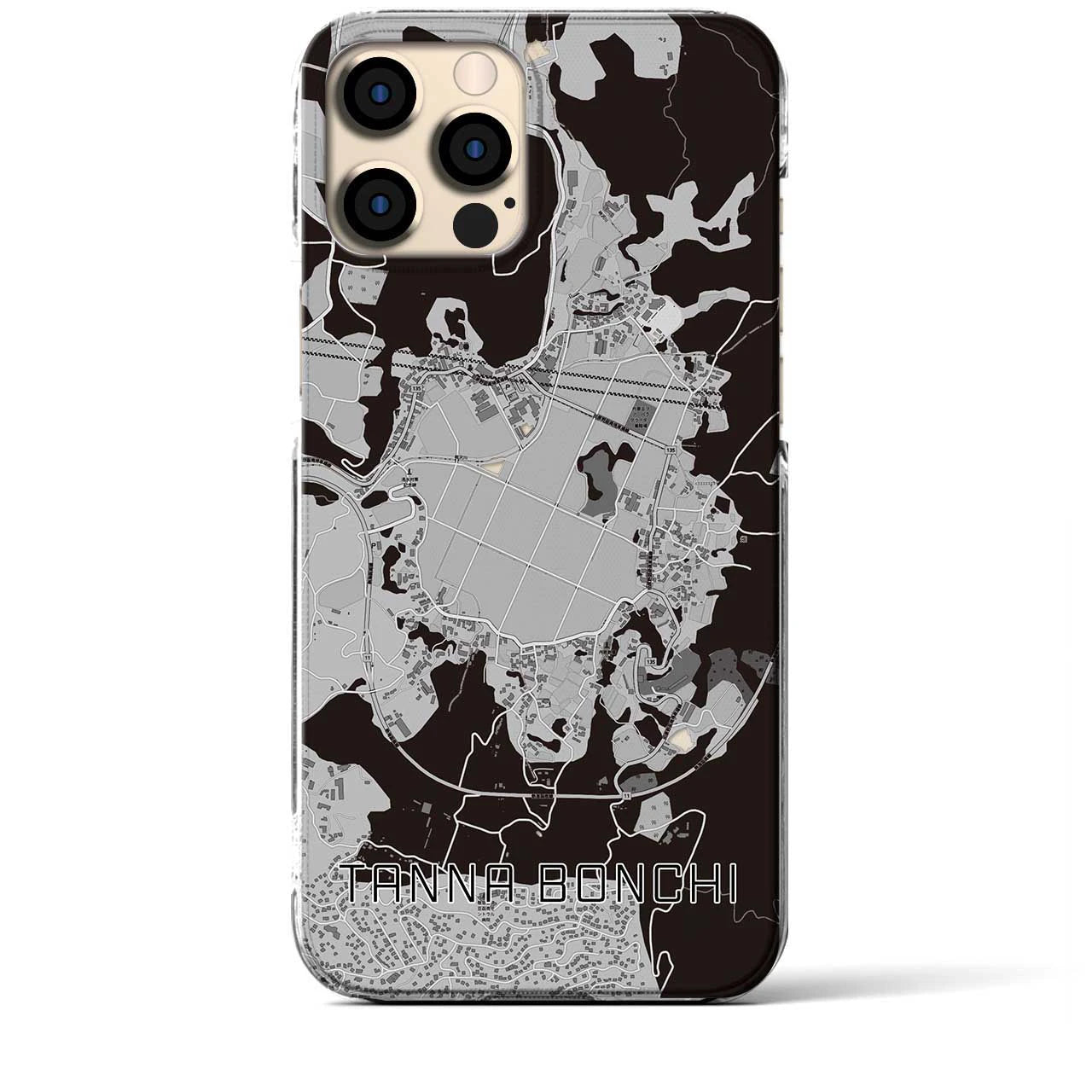 【丹那盆地(静岡県)】地図柄iPhoneケース(クリアタイプ)