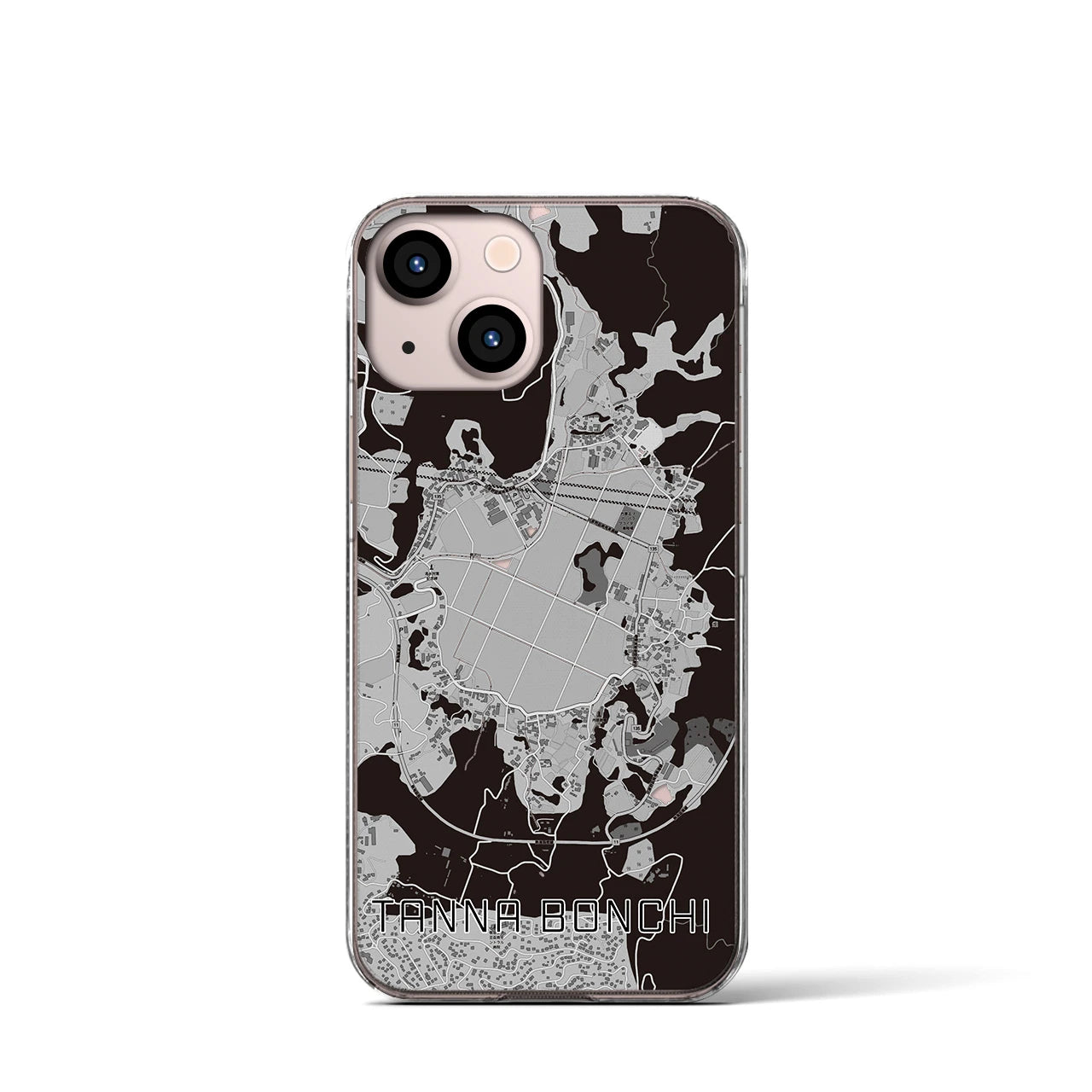 【丹那盆地(静岡県)】地図柄iPhoneケース(クリアタイプ)