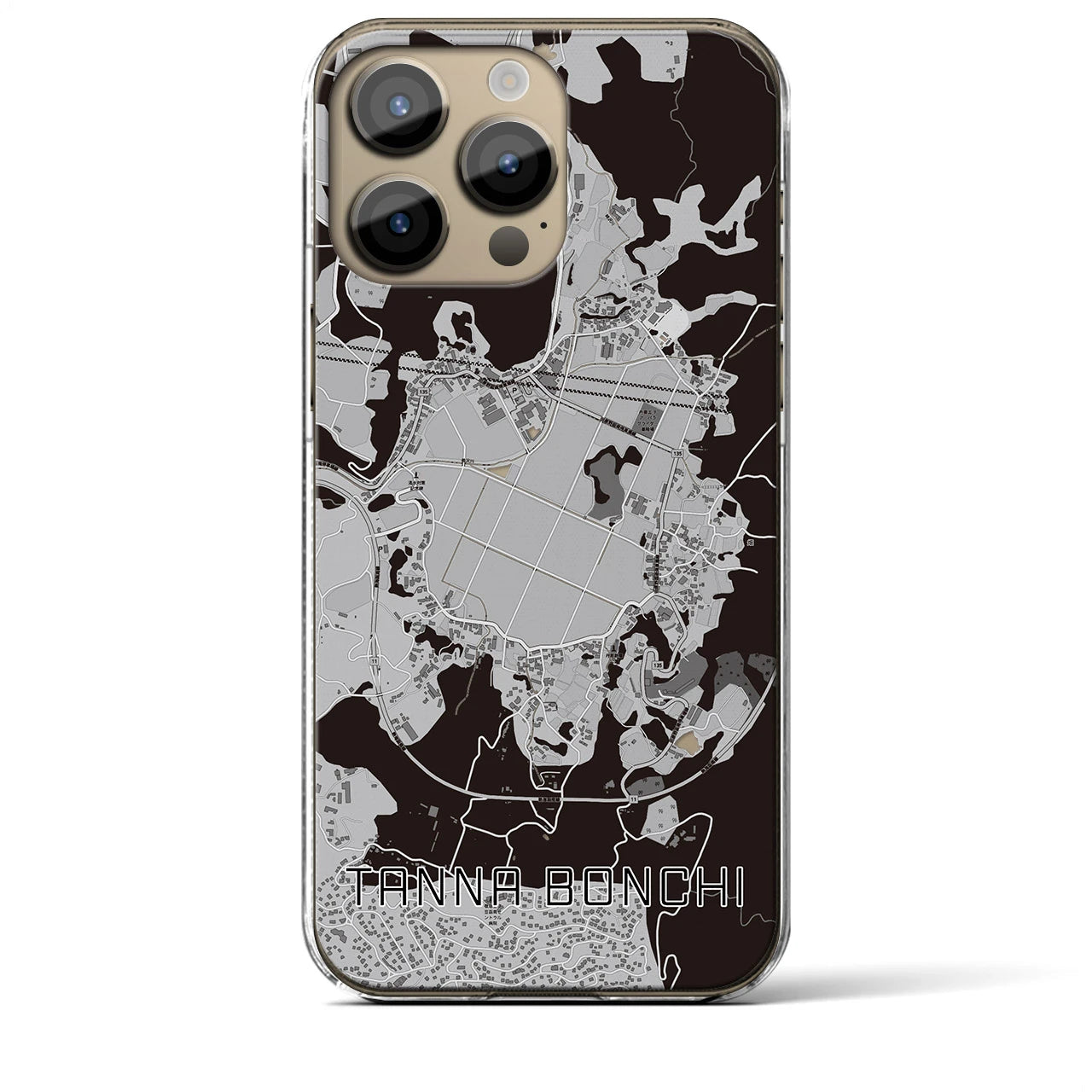 【丹那盆地(静岡県)】地図柄iPhoneケース(クリアタイプ)