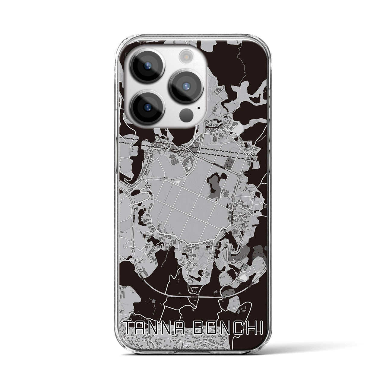 【丹那盆地(静岡県)】地図柄iPhoneケース(クリアタイプ)