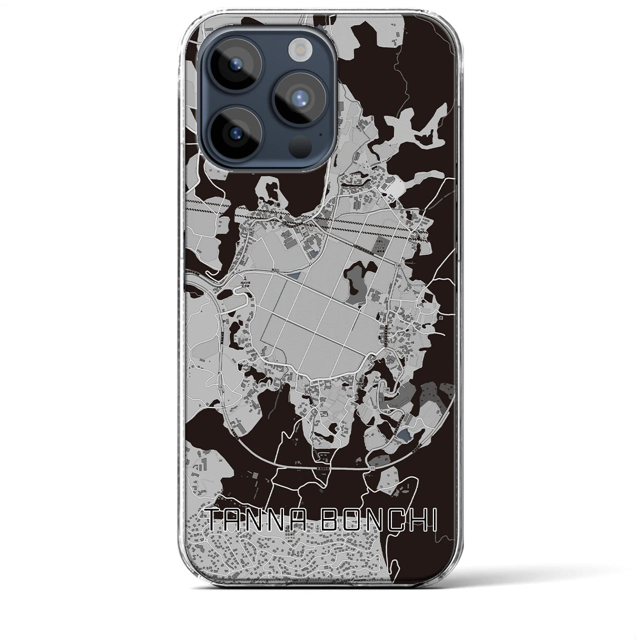 【丹那盆地(静岡県)】地図柄iPhoneケース(クリアタイプ)