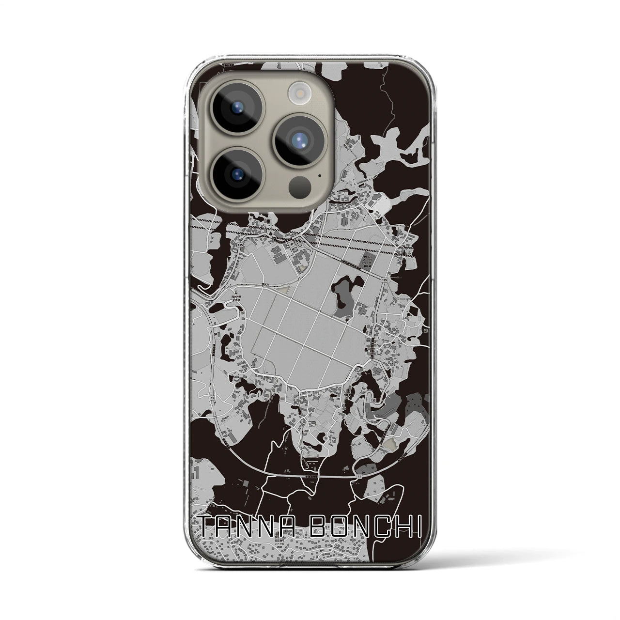 【丹那盆地(静岡県)】地図柄iPhoneケース(クリアタイプ)