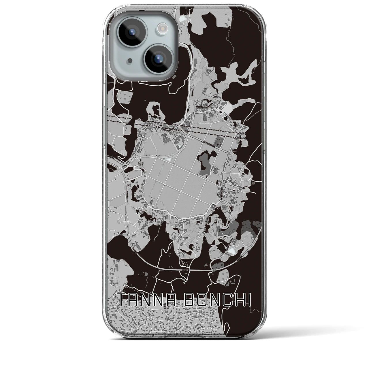 【丹那盆地(静岡県)】地図柄iPhoneケース(クリアタイプ)