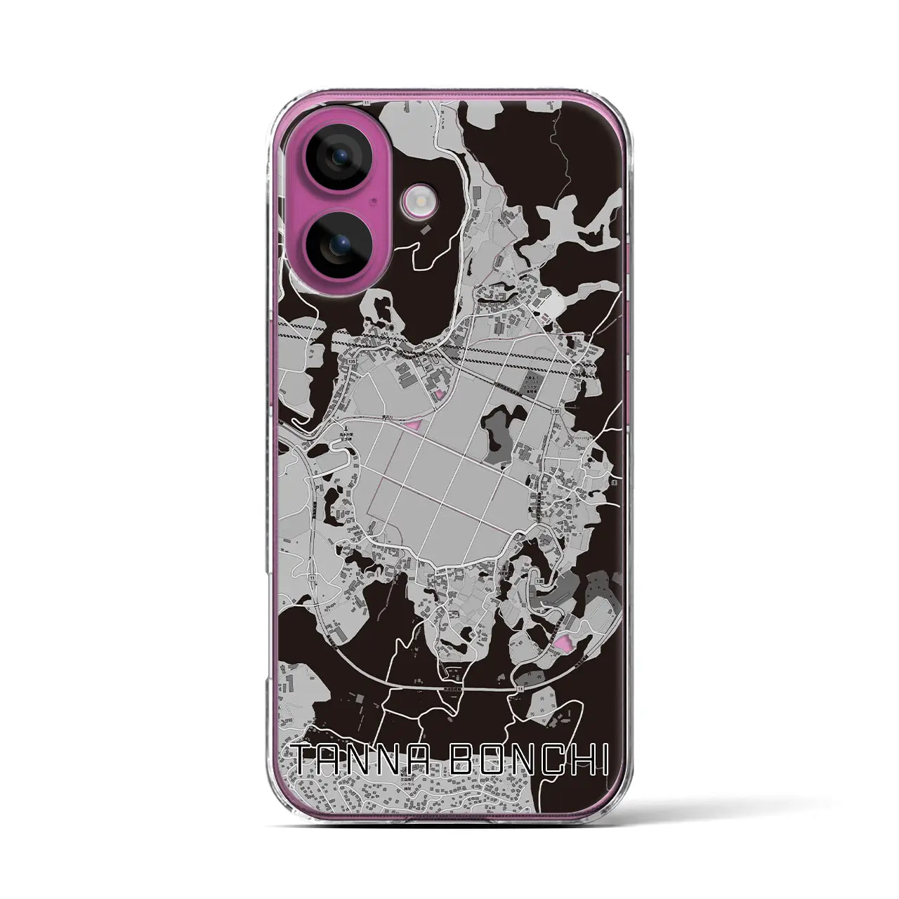 【丹那盆地(静岡県)】地図柄iPhoneケース(クリアタイプ)