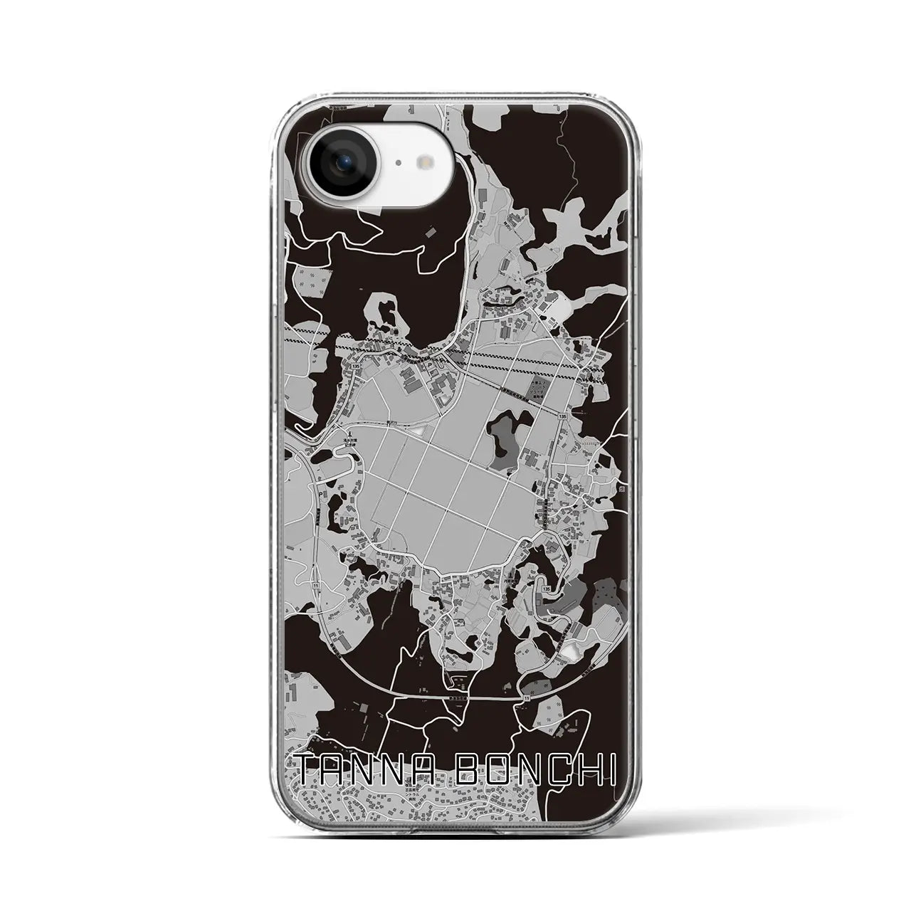 【丹那盆地(静岡県)】地図柄iPhoneケース(クリアタイプ)