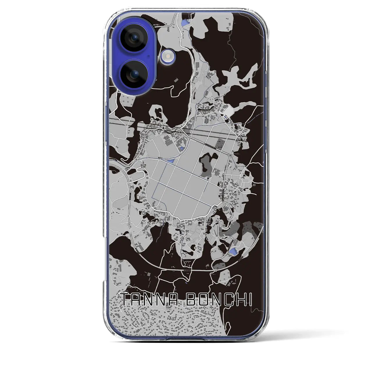 【丹那盆地(静岡県)】地図柄iPhoneケース(クリアタイプ)