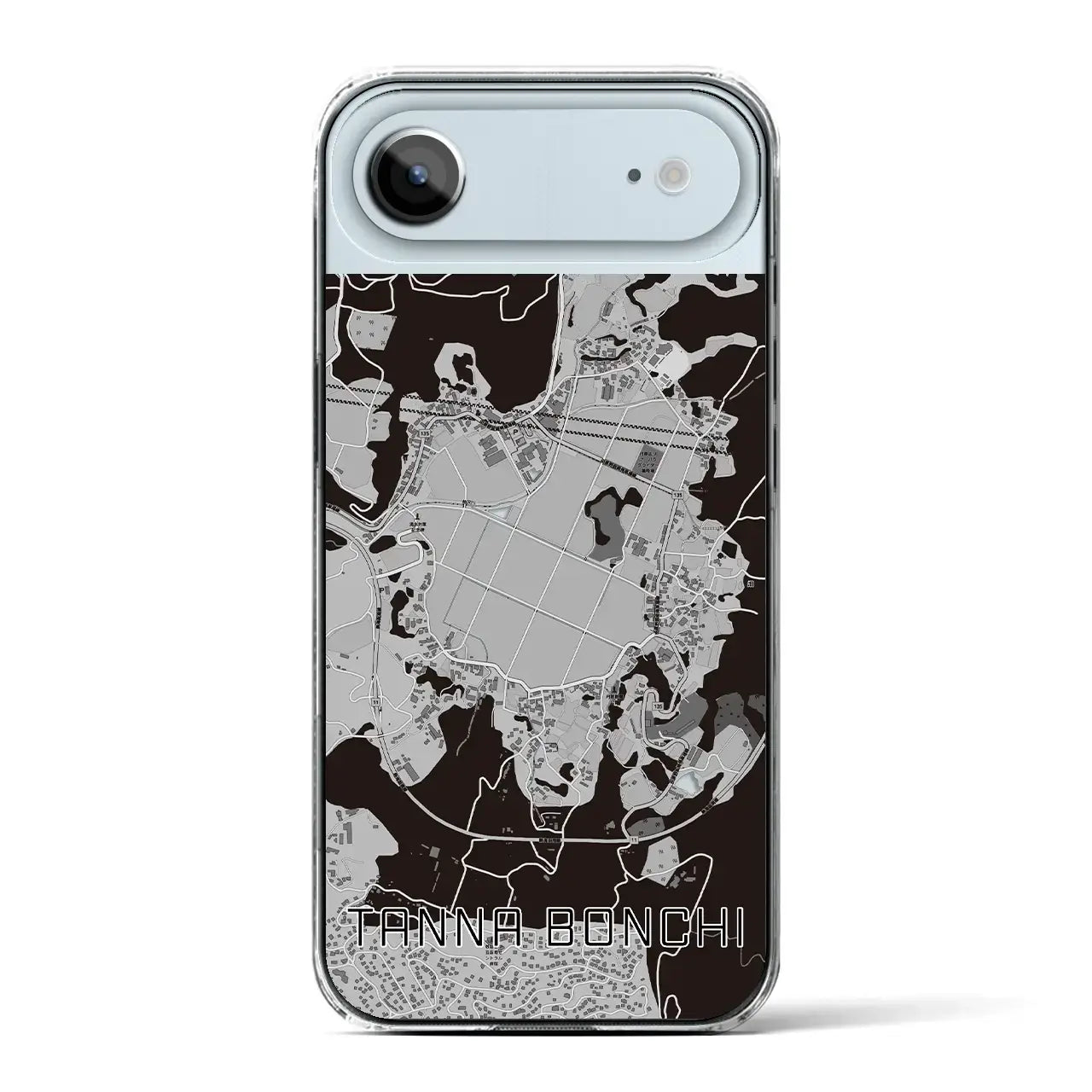 【丹那盆地(静岡県)】地図柄iPhoneケース(クリアタイプ)