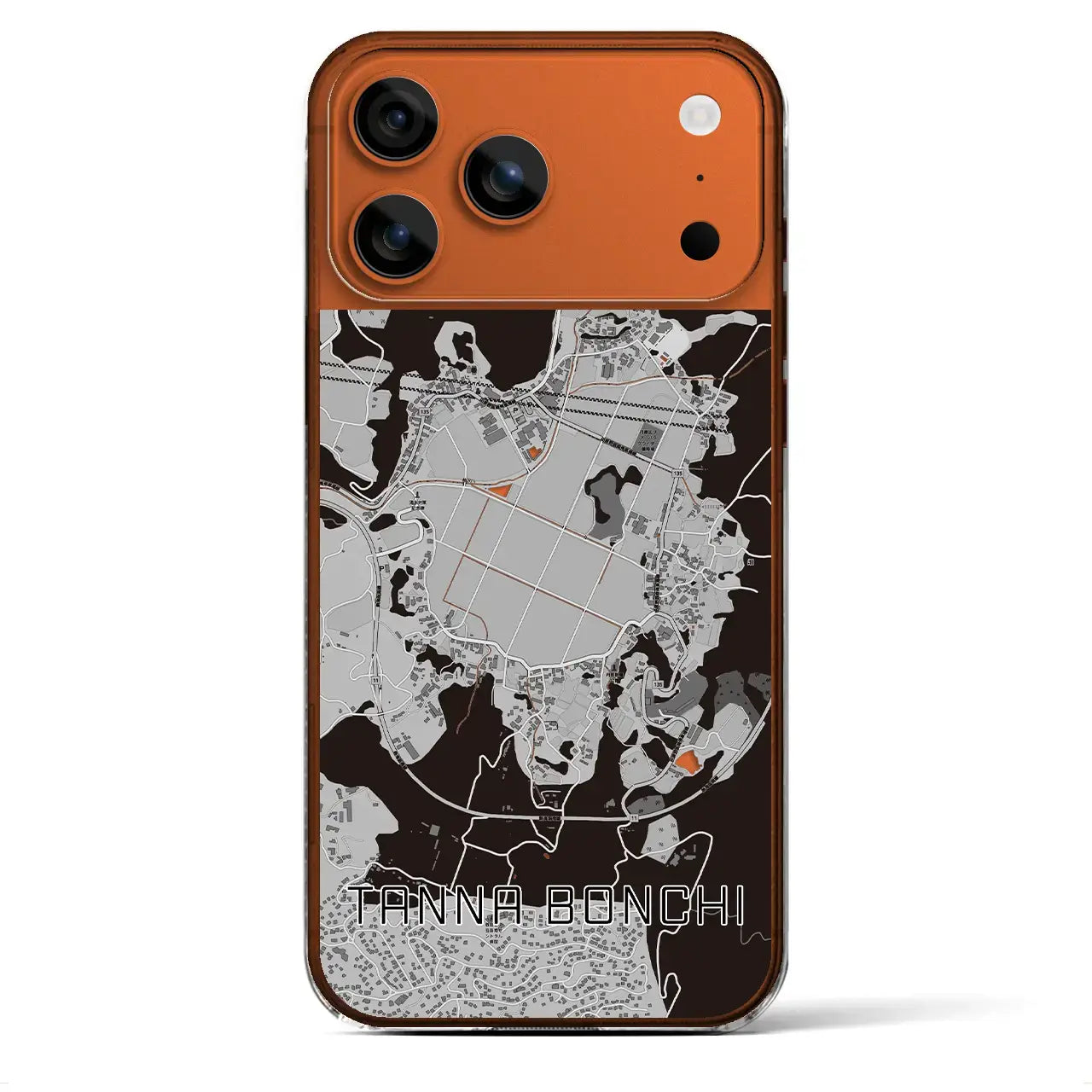 【丹那盆地(静岡県)】地図柄iPhoneケース(クリアタイプ)