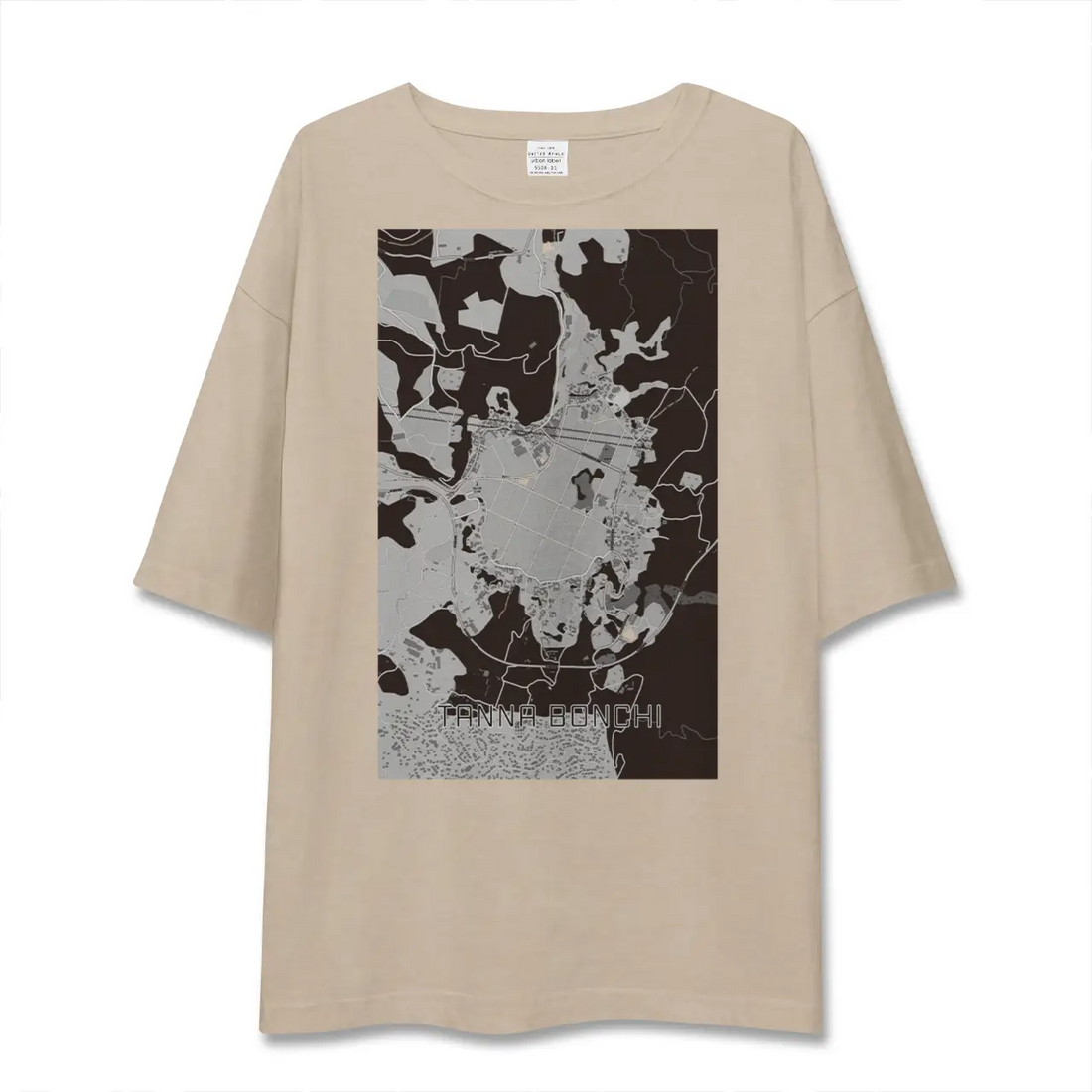 【丹那盆地(静岡県)】地図柄ビッグシルエットTシャツ
