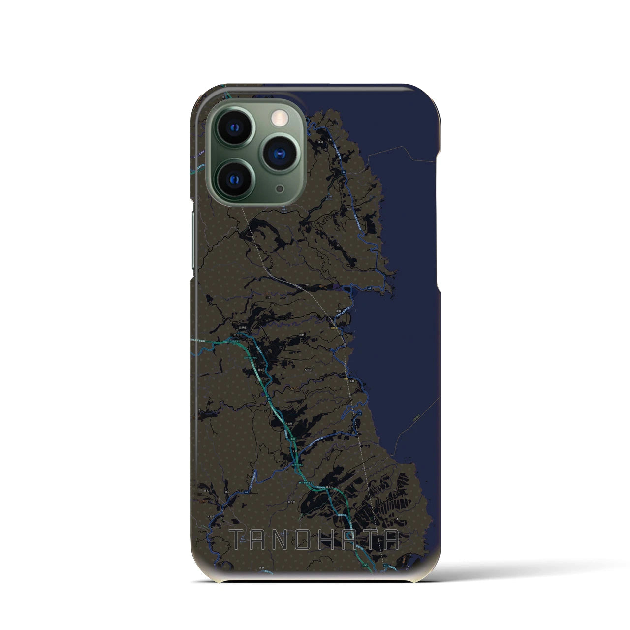 【田野畑(岩手県)】地図柄iPhoneケース(バックカバータイプ)
