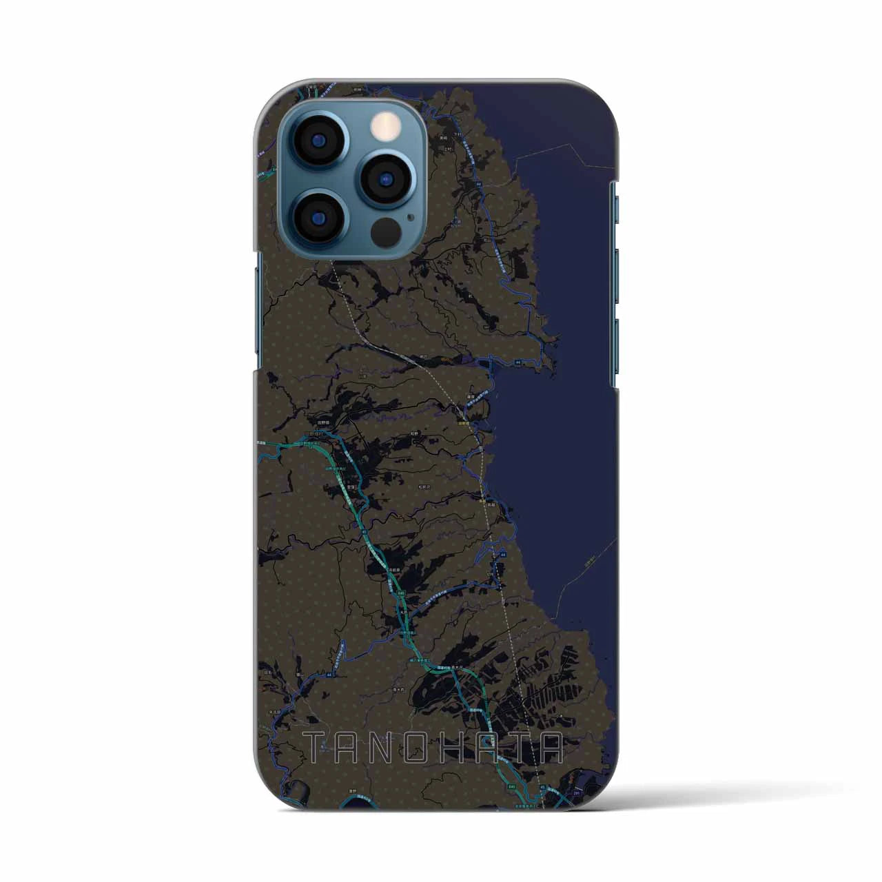 【田野畑(岩手県)】地図柄iPhoneケース(バックカバータイプ)