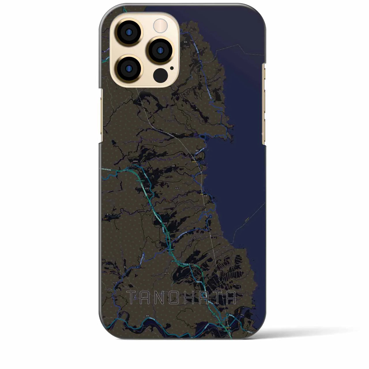 【田野畑(岩手県)】地図柄iPhoneケース(バックカバータイプ)