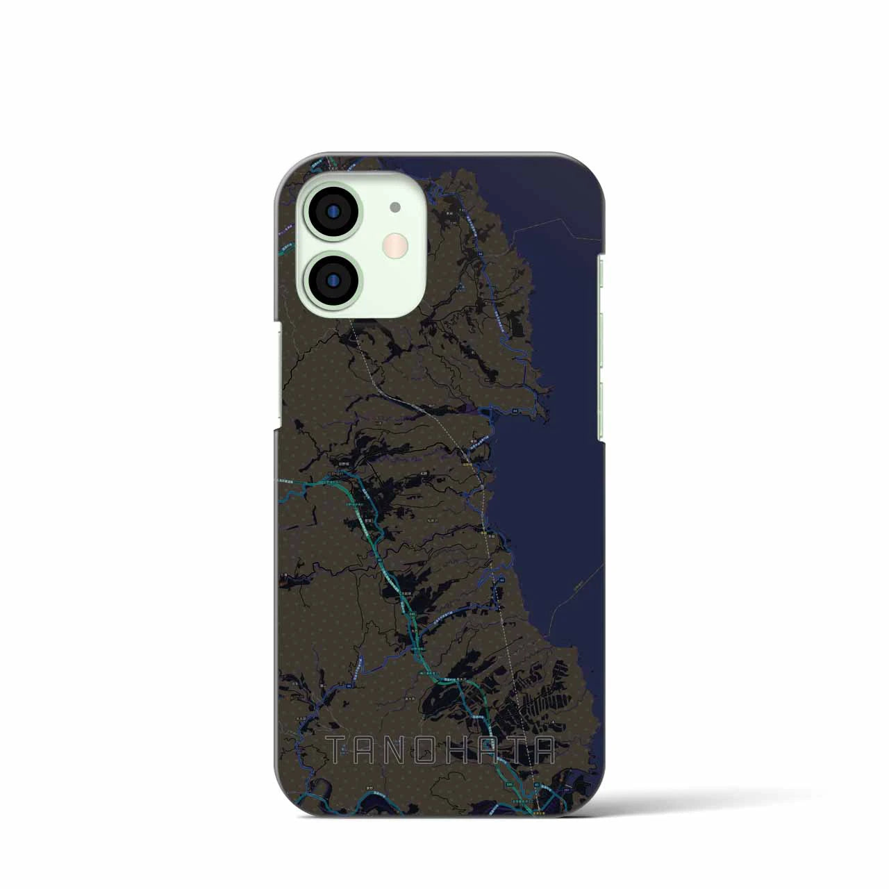 【田野畑(岩手県)】地図柄iPhoneケース(バックカバータイプ)