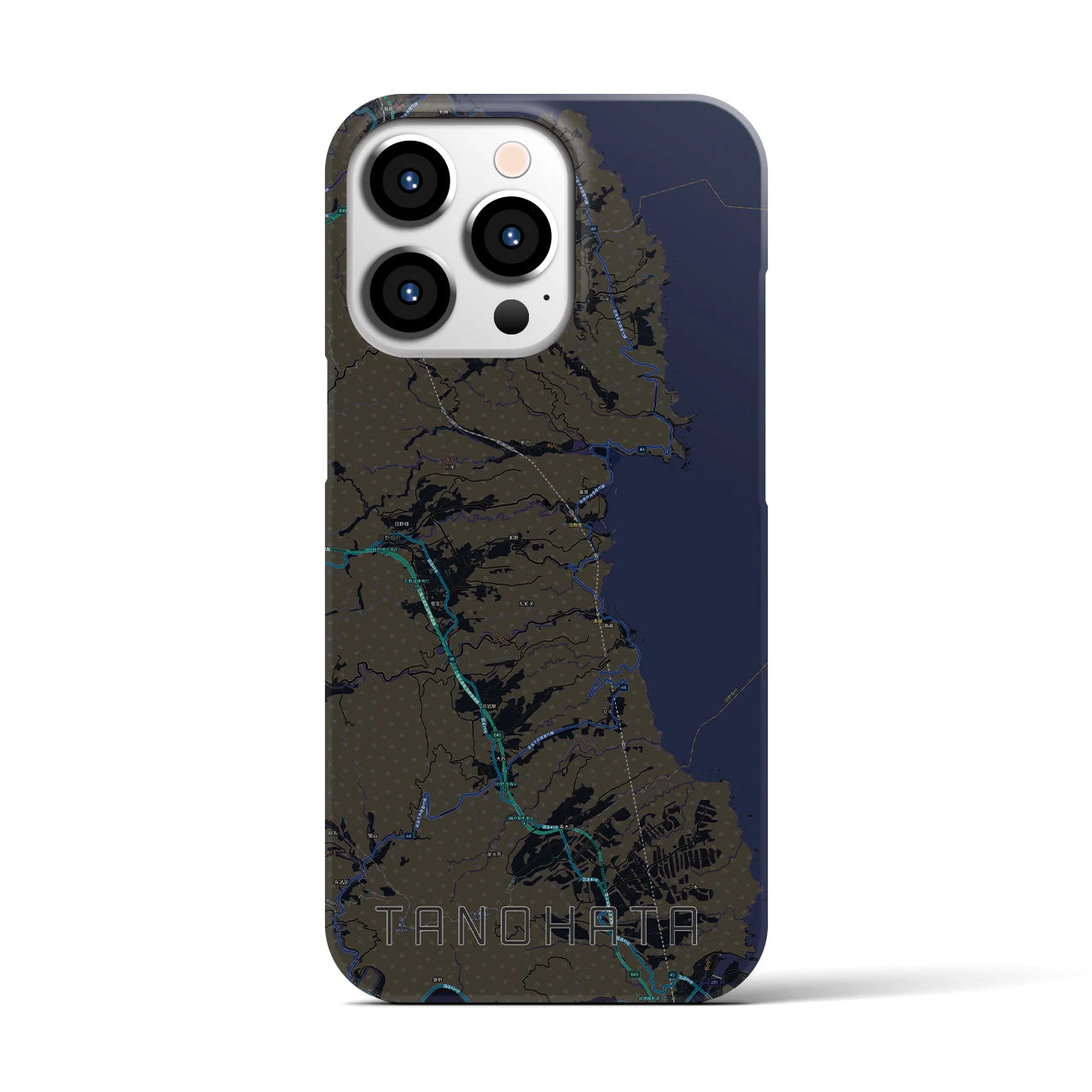 【田野畑(岩手県)】地図柄iPhoneケース(バックカバータイプ)