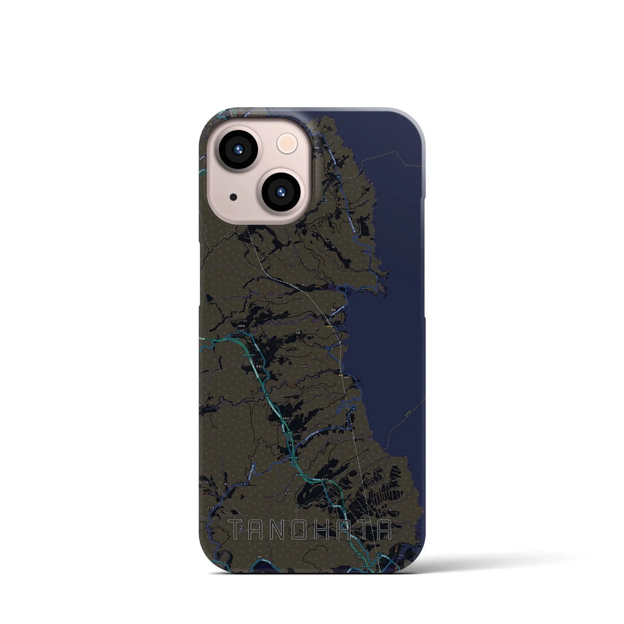 【田野畑(岩手県)】地図柄iPhoneケース(バックカバータイプ)