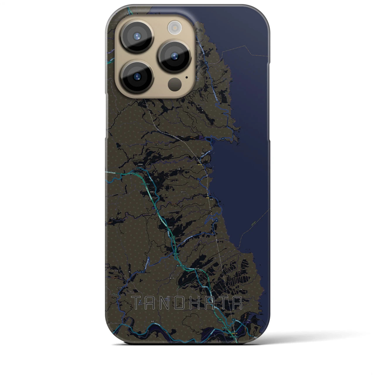 【田野畑(岩手県)】地図柄iPhoneケース(バックカバータイプ)
