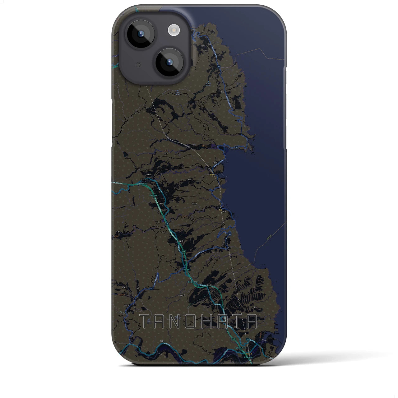 【田野畑(岩手県)】地図柄iPhoneケース(バックカバータイプ)