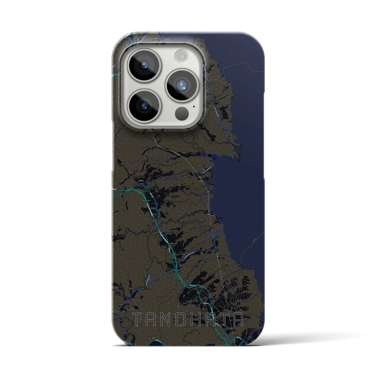 【田野畑(岩手県)】地図柄iPhoneケース(バックカバータイプ)