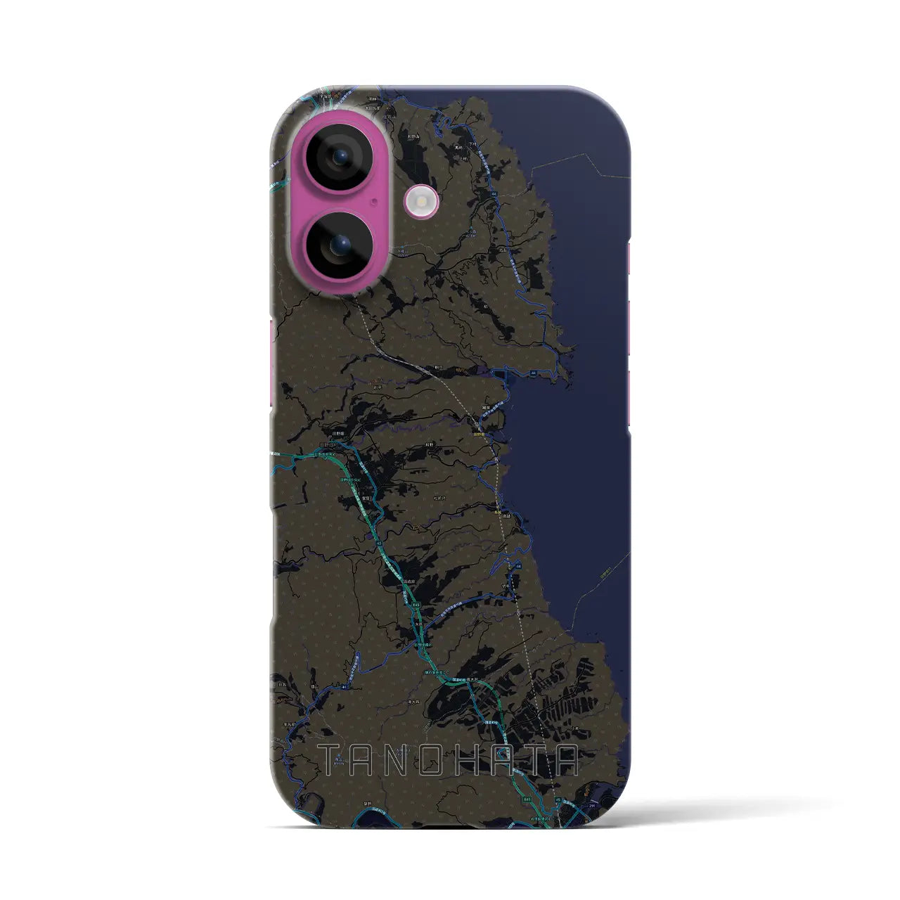 【田野畑(岩手県)】地図柄iPhoneケース(バックカバータイプ)