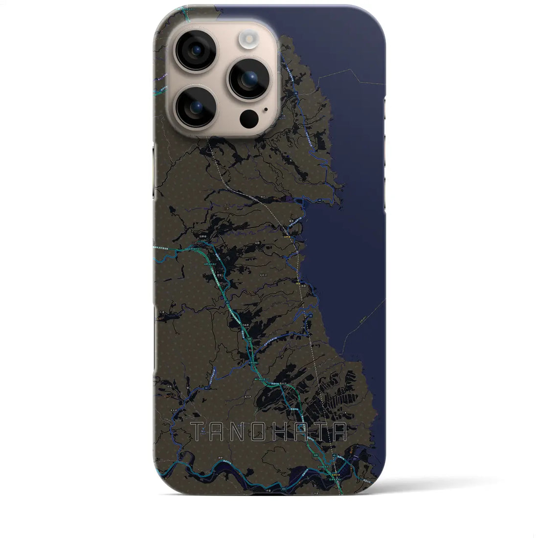 【田野畑(岩手県)】地図柄iPhoneケース(バックカバータイプ)