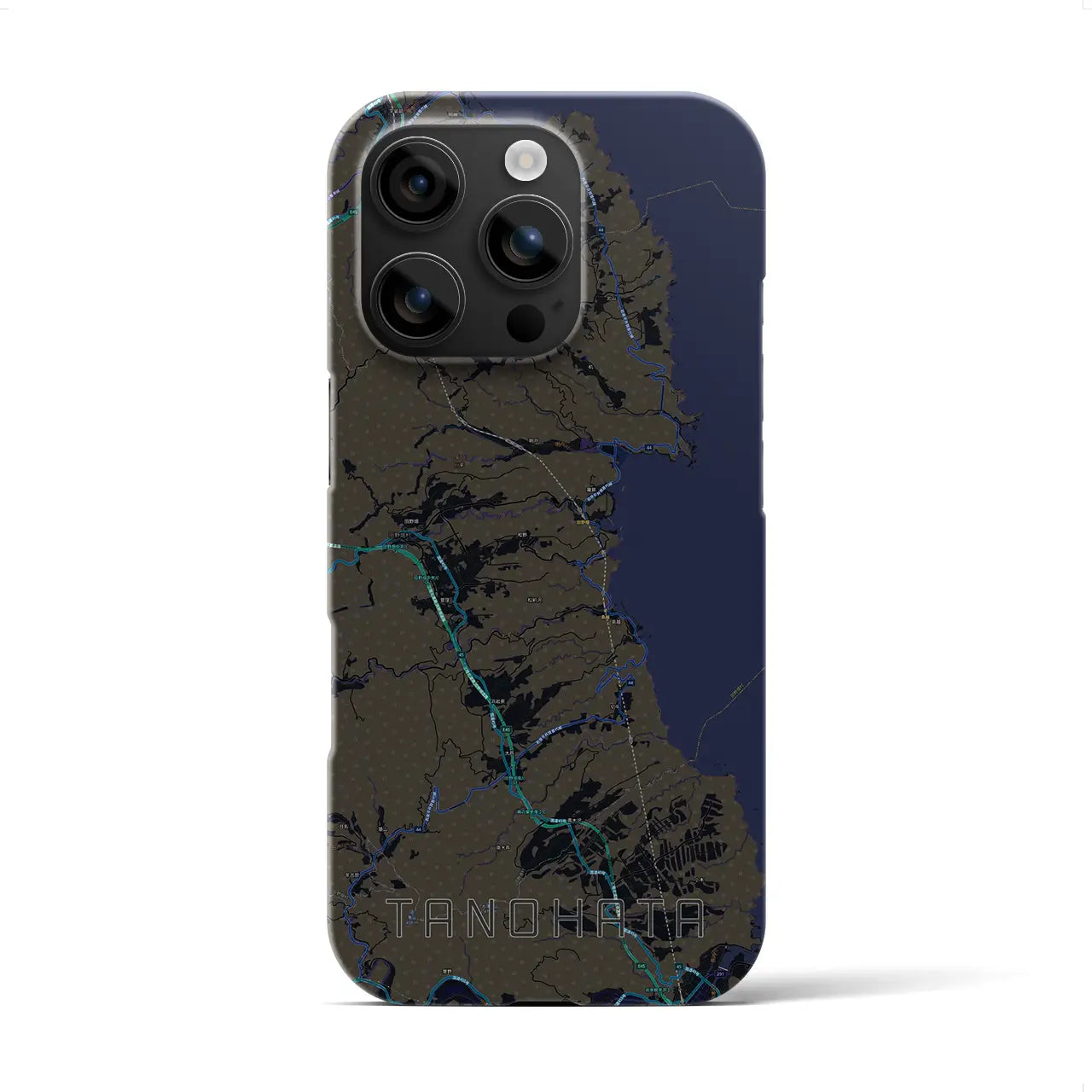 【田野畑(岩手県)】地図柄iPhoneケース(バックカバータイプ)
