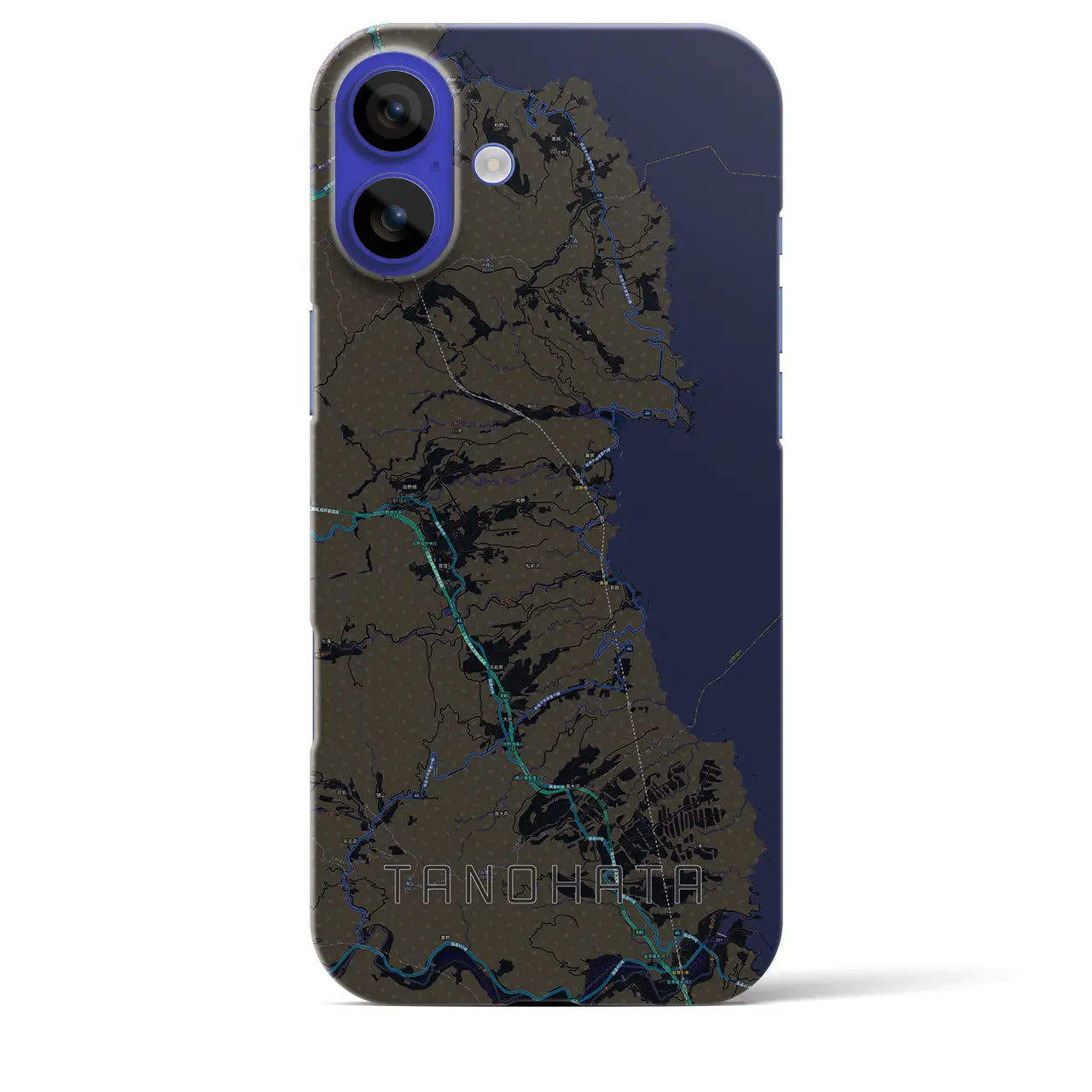 【田野畑(岩手県)】地図柄iPhoneケース(バックカバータイプ)