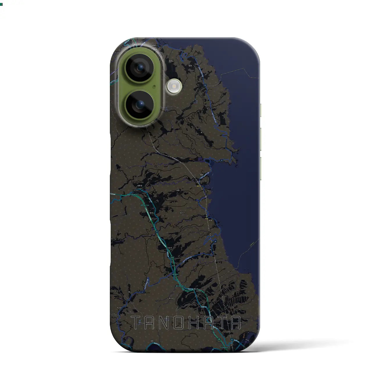 【田野畑(岩手県)】地図柄iPhoneケース(バックカバータイプ)