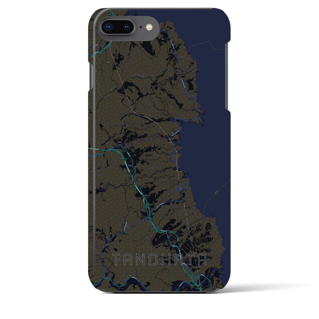 【田野畑(岩手県)】地図柄iPhoneケース(バックカバータイプ)