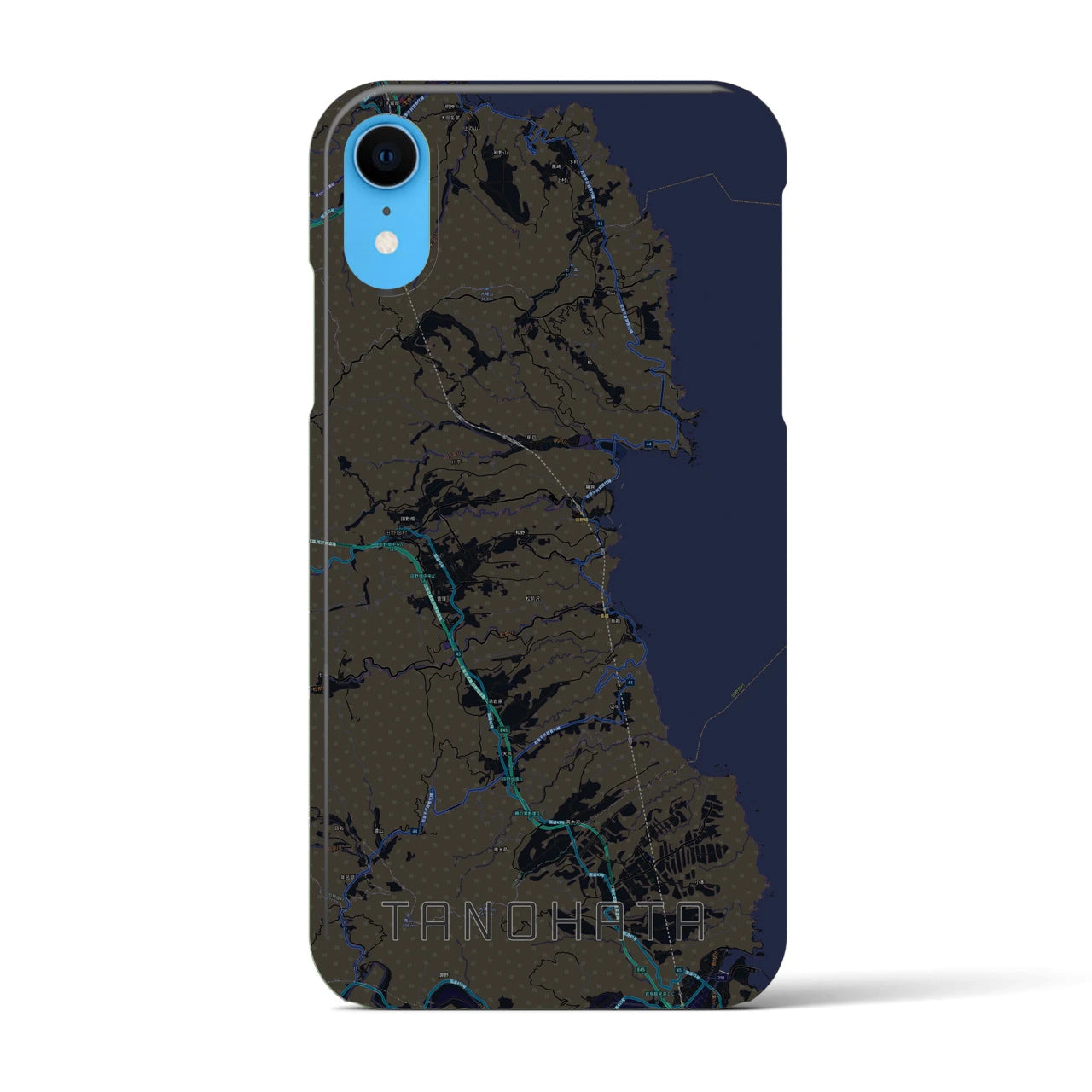 【田野畑(岩手県)】地図柄iPhoneケース(バックカバータイプ)