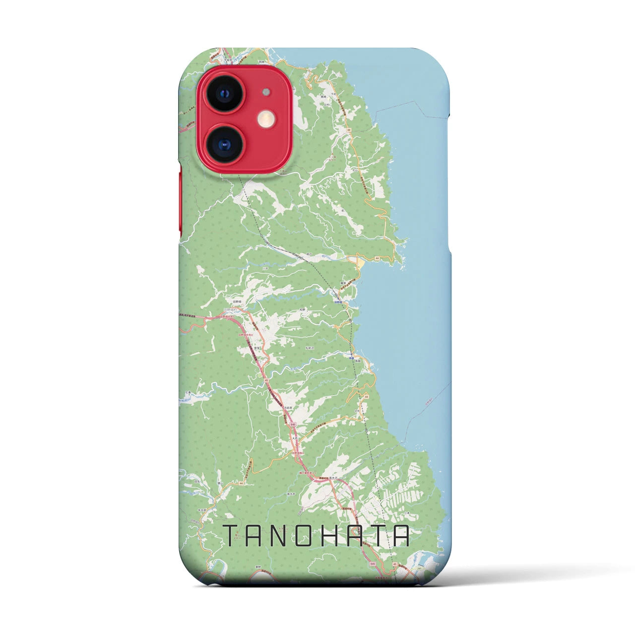 【田野畑(岩手県)】地図柄iPhoneケース(バックカバータイプ)