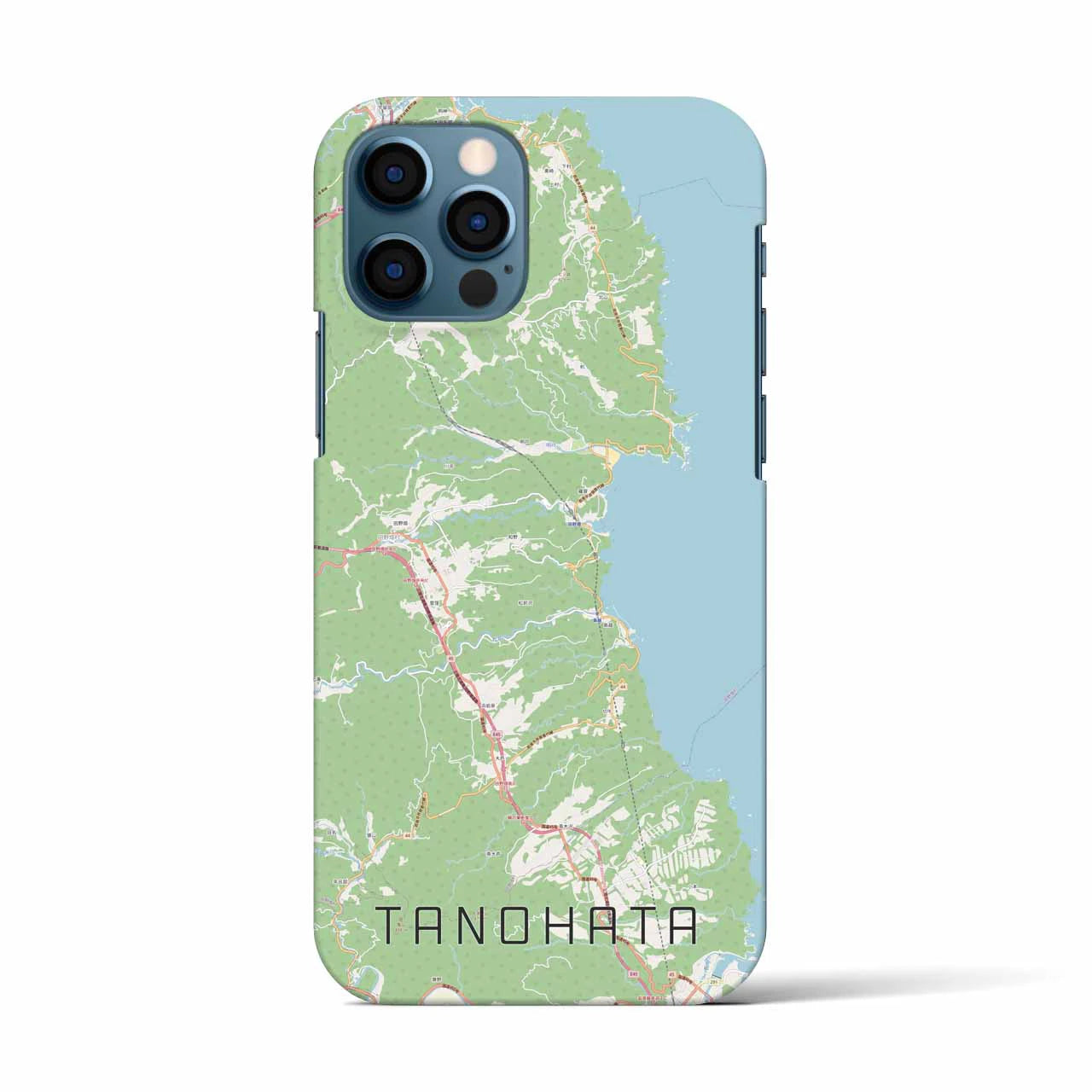 【田野畑(岩手県)】地図柄iPhoneケース(バックカバータイプ)