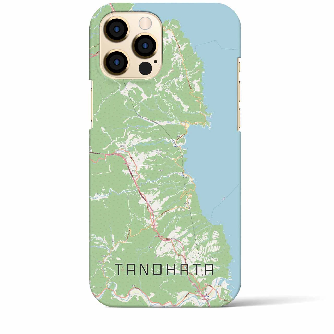 【田野畑(岩手県)】地図柄iPhoneケース(バックカバータイプ)