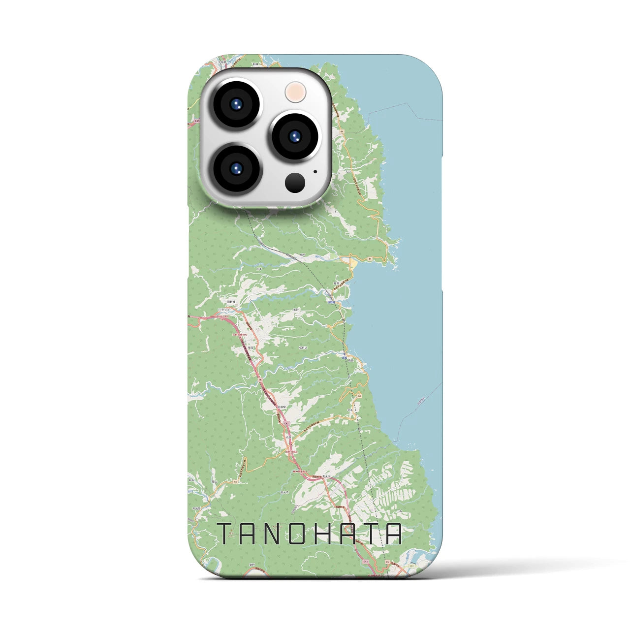 【田野畑(岩手県)】地図柄iPhoneケース(バックカバータイプ)