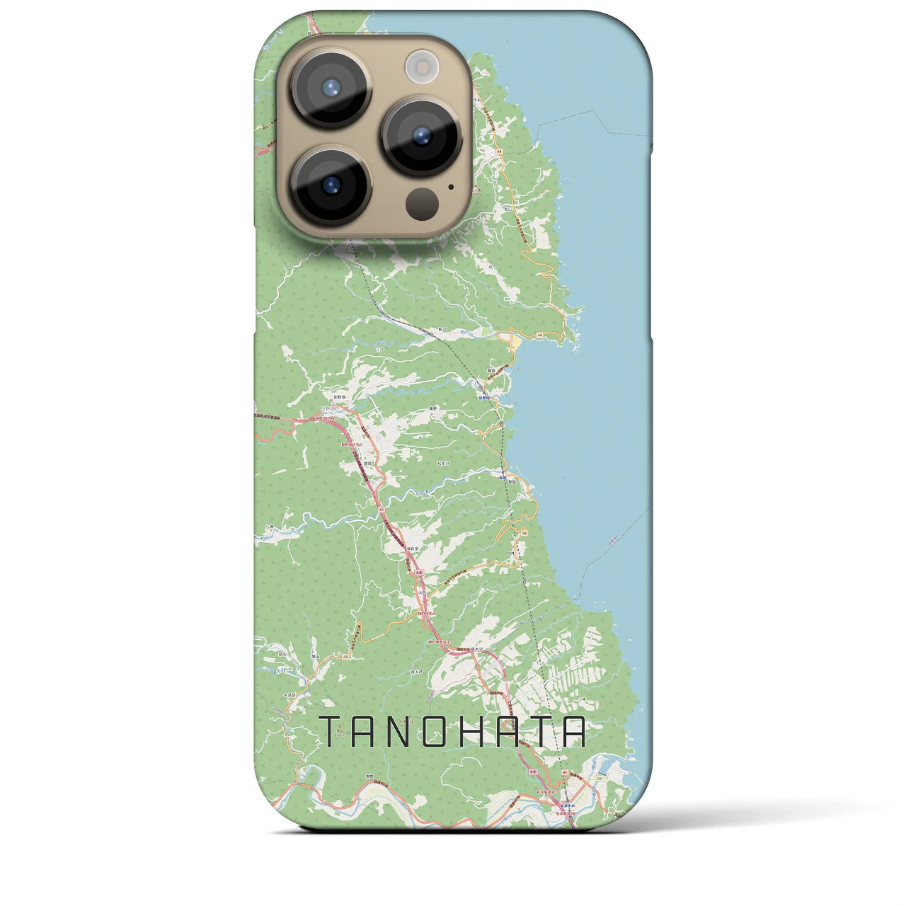 【田野畑(岩手県)】地図柄iPhoneケース(バックカバータイプ)