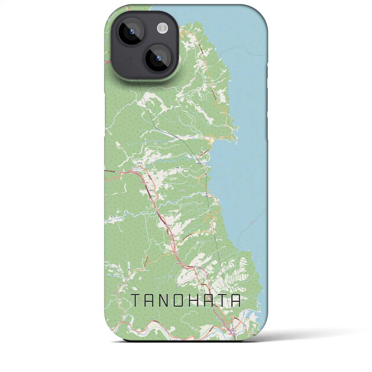 【田野畑(岩手県)】地図柄iPhoneケース(バックカバータイプ)