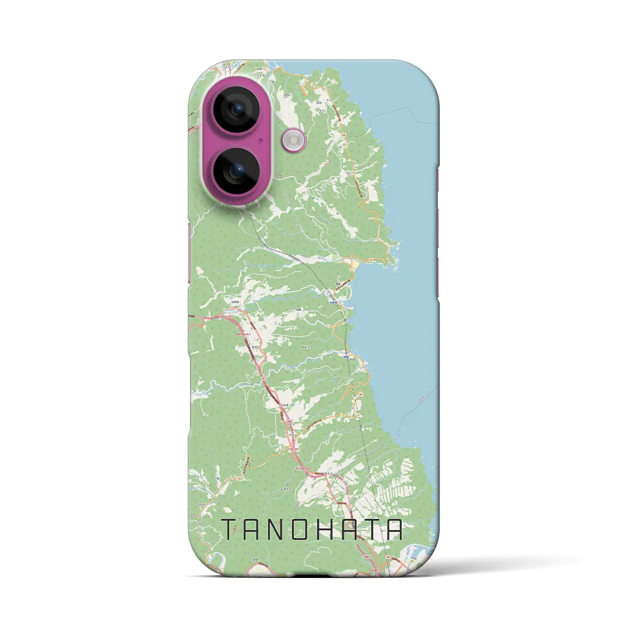 【田野畑(岩手県)】地図柄iPhoneケース(バックカバータイプ)