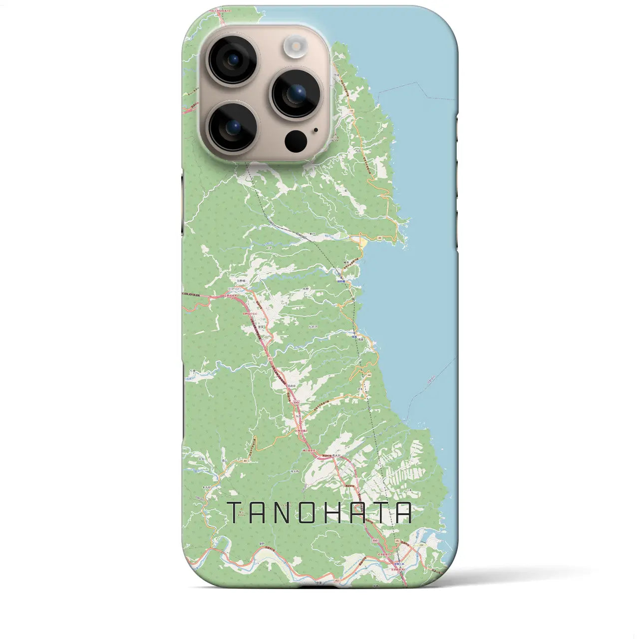 【田野畑(岩手県)】地図柄iPhoneケース(バックカバータイプ)