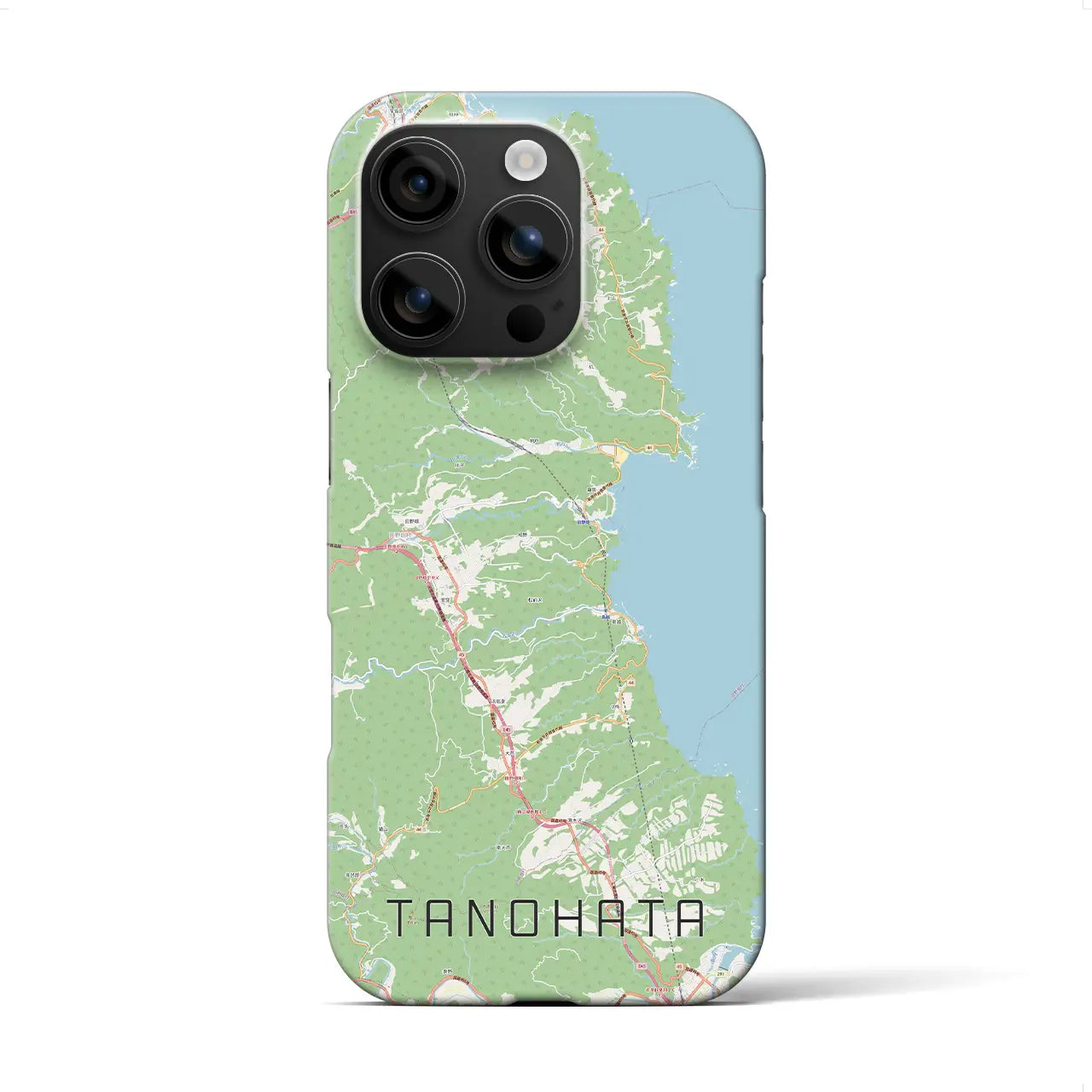【田野畑(岩手県)】地図柄iPhoneケース(バックカバータイプ)