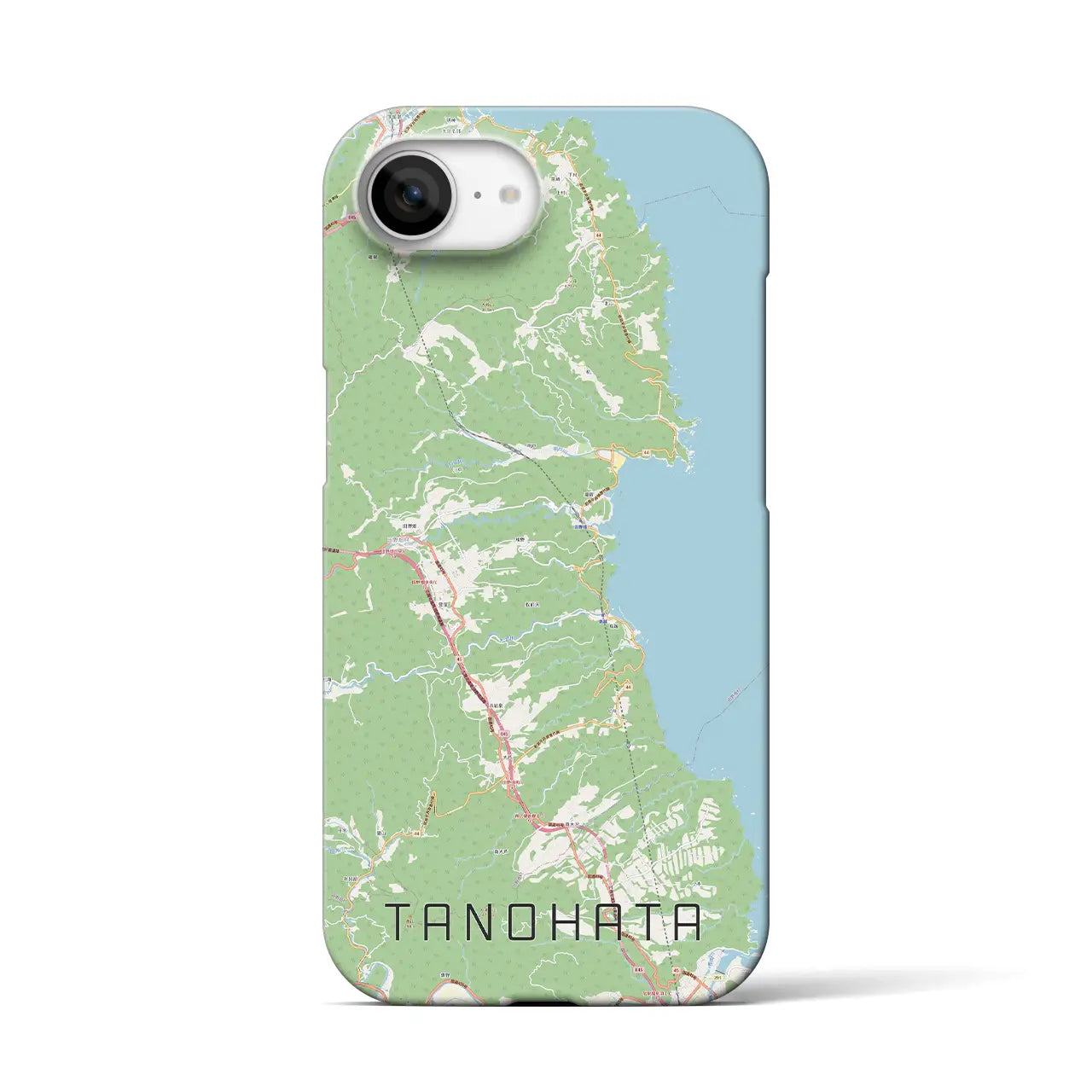 【田野畑(岩手県)】地図柄iPhoneケース(バックカバータイプ)