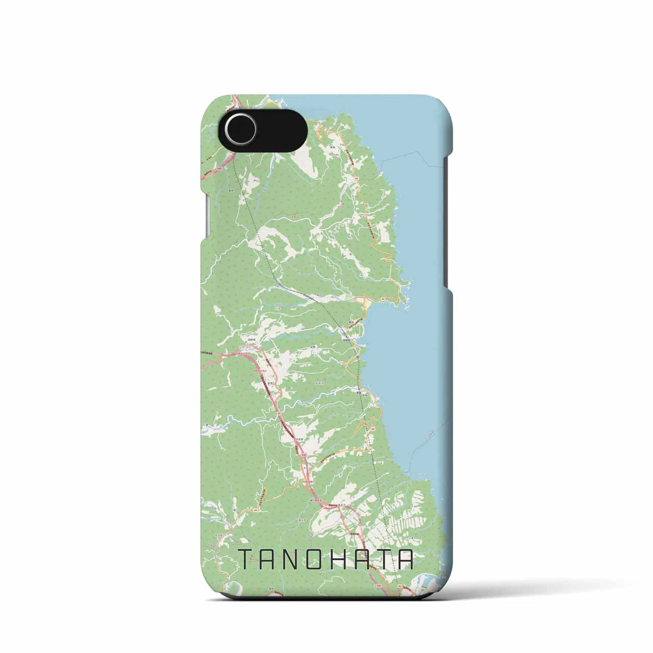【田野畑(岩手県)】地図柄iPhoneケース(バックカバータイプ)
