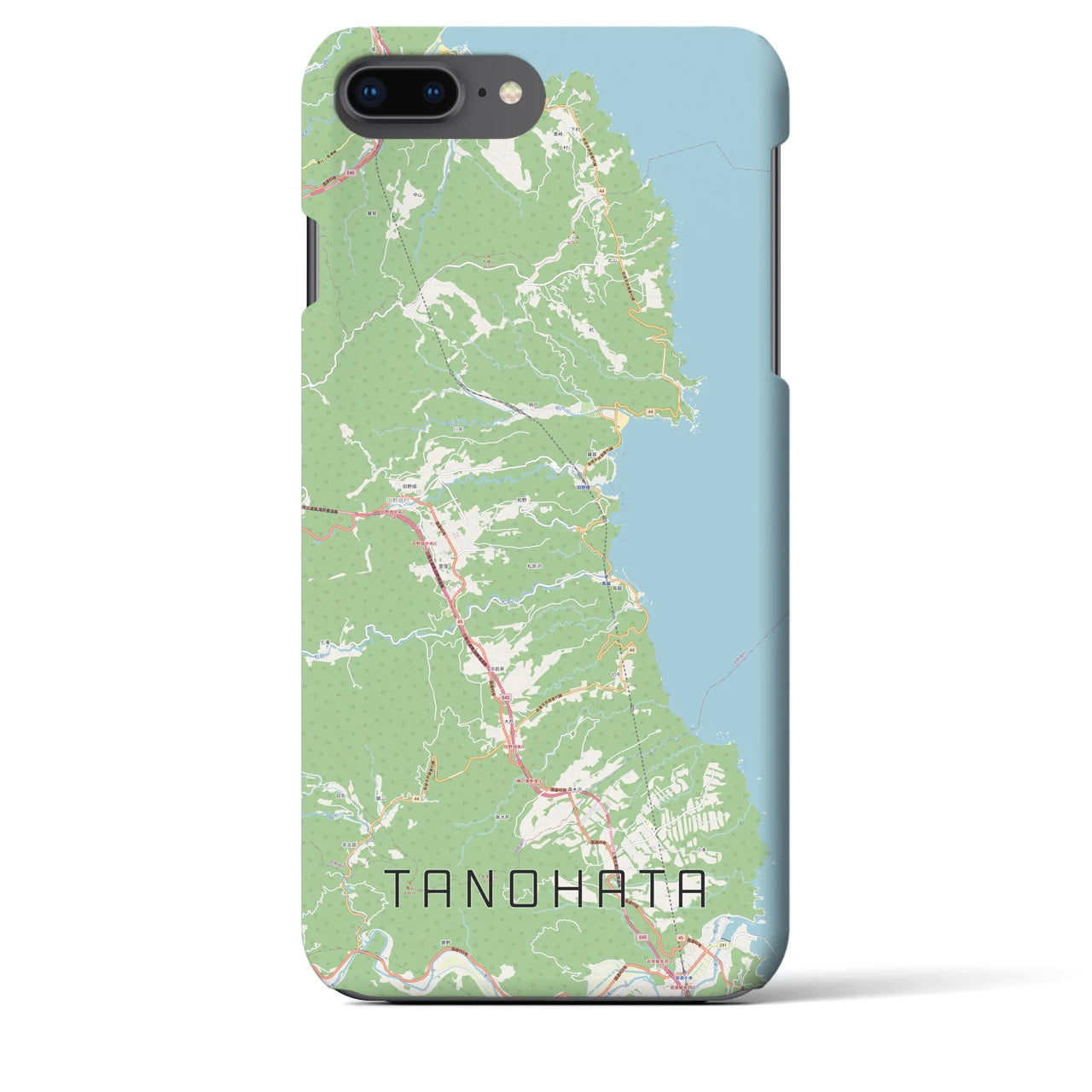 【田野畑(岩手県)】地図柄iPhoneケース(バックカバータイプ)