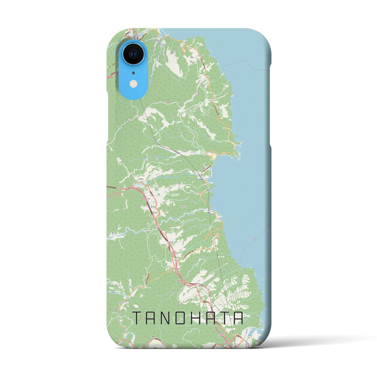 【田野畑(岩手県)】地図柄iPhoneケース(バックカバータイプ)