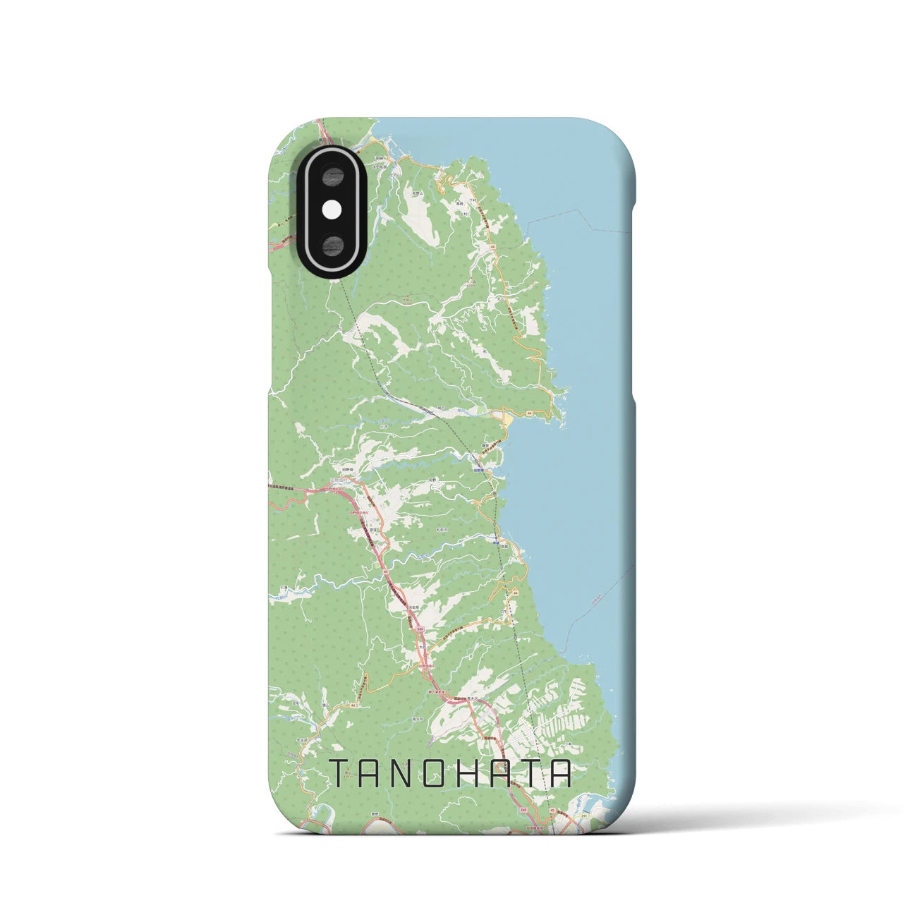 【田野畑(岩手県)】地図柄iPhoneケース(バックカバータイプ)